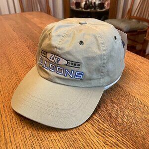 Men's US Air Force Falcons Tan Metal Buckle Strap Baseball Hat Cap NWT